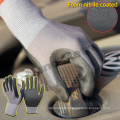 NMSAFETY EN388:2016 4121X palm coated nitrile hand gloves for construction work